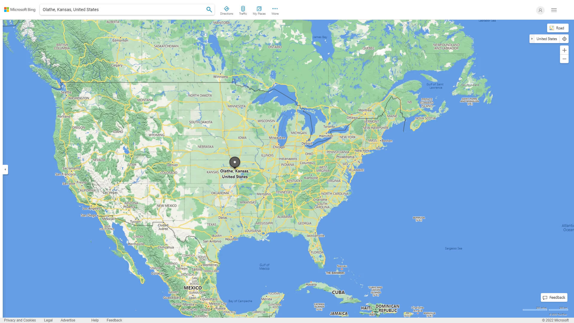 Where is Olathe in the US